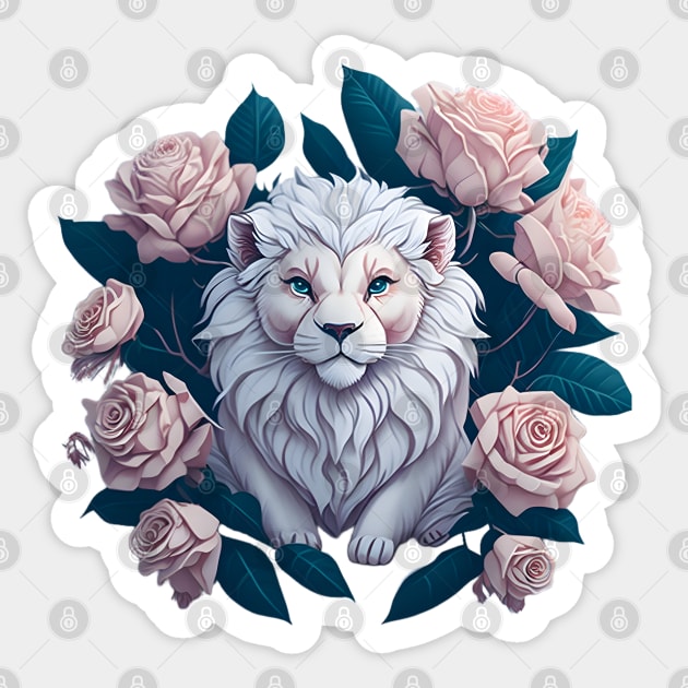 watercolor lion king of the garden sticker Sticker by FRH Design